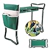 Garden kneeler and seat stool heavy duty garden folding bench with large tool pocket and soft eva kneeling pad for gardening lovers  urban country home decor