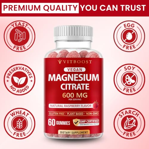 Image of VITBOOST Magnesium Citrate Gummies 600mg - Calm & Relaxation - 60 Count