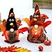 Hylying, Gnome del Ringraziamento in peluche, decorazioni in peluche a forma di gnomo tacchino con luce, realizzato a mano Tomte, gnomo svedese per festa del Ringraziamento, decorazioni da tavolo