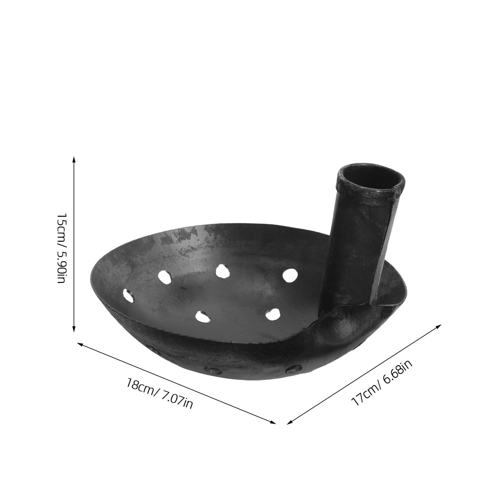 Didiseaon Pala per Letame in Metallo con Fori da 1cm, Strumento Ergonomico la Rimozione Efficiente di Fango e Detriti, per Lavori Agricoli All'aperto