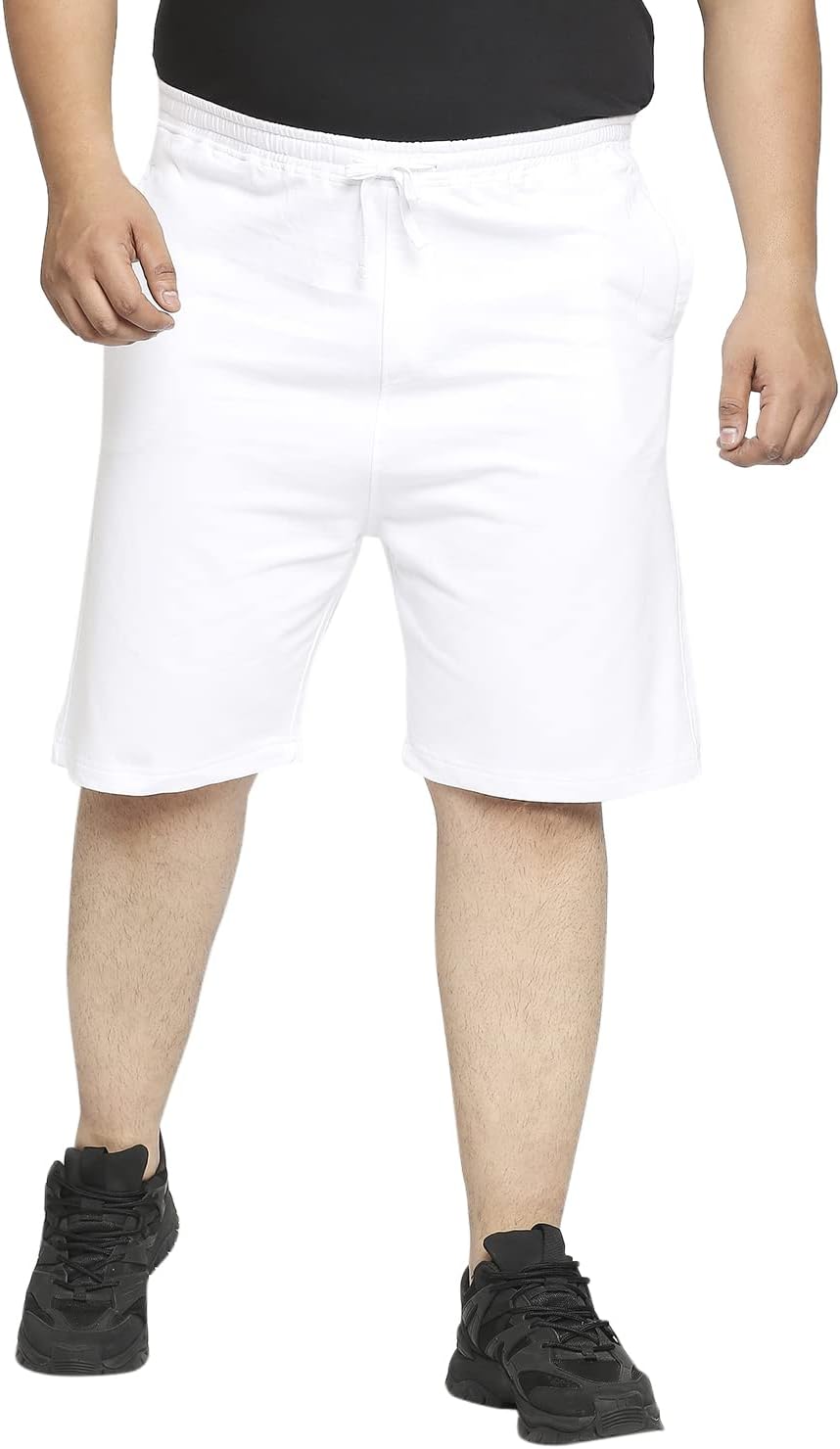 VAISHVIKMens Plus Size White Shorts (Upto 64")