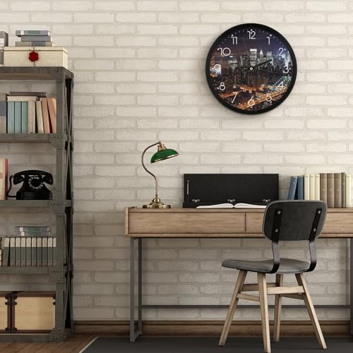 Horloge murale alimentée par piles silencieuse ronde 25,4 cm