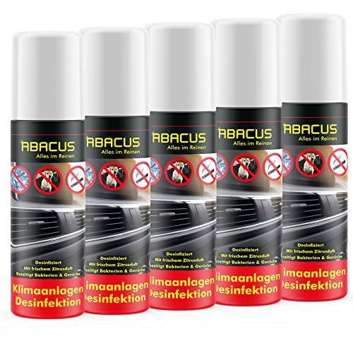 Normfest Viro Vaporizer Klimaanlagenverdampfer Reiniger Desinfektion 400ml 6 ABACUS Klimaanlagen Desinfektion, Klimaanlagenreiniger Auto, Klimadesinfektion – Desinfektion und Reinigung für Auto-Klimaanlagen Klimaanlagen Desinfektion 5X 200 ml (7595)