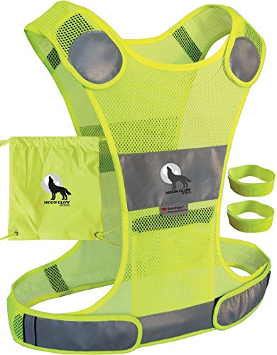 RosyMyth Reflective Running Vest for Running, Jogging, Walking, Dog Walking, Biking with Pocket, for Women, Men, Kids, Comfortable Adjustable Fit, Lightweight