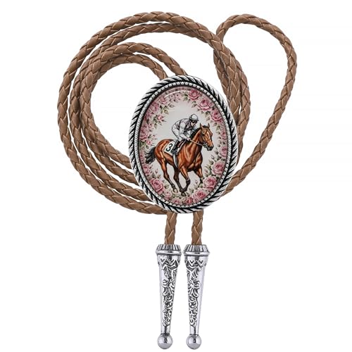 Image of Jeilwiy Bolo Tie for Men Western Cowboy Gothic Bolo Tie Necklace Halloween | Glow in Dark Bolo Tie for Men Women, 3D Halloween Bolo Tie, Gothic Western Ties, String Ties for Men Rodeo Leather Necktie
