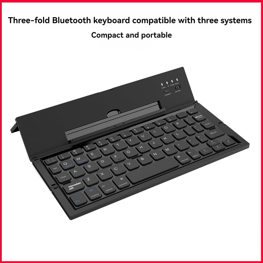 Tastiera Bluetooth Pieghevole da Viaggio Portatile Mini Tastiera BT Wireless per Telefono Cellulare Tablet Computer
