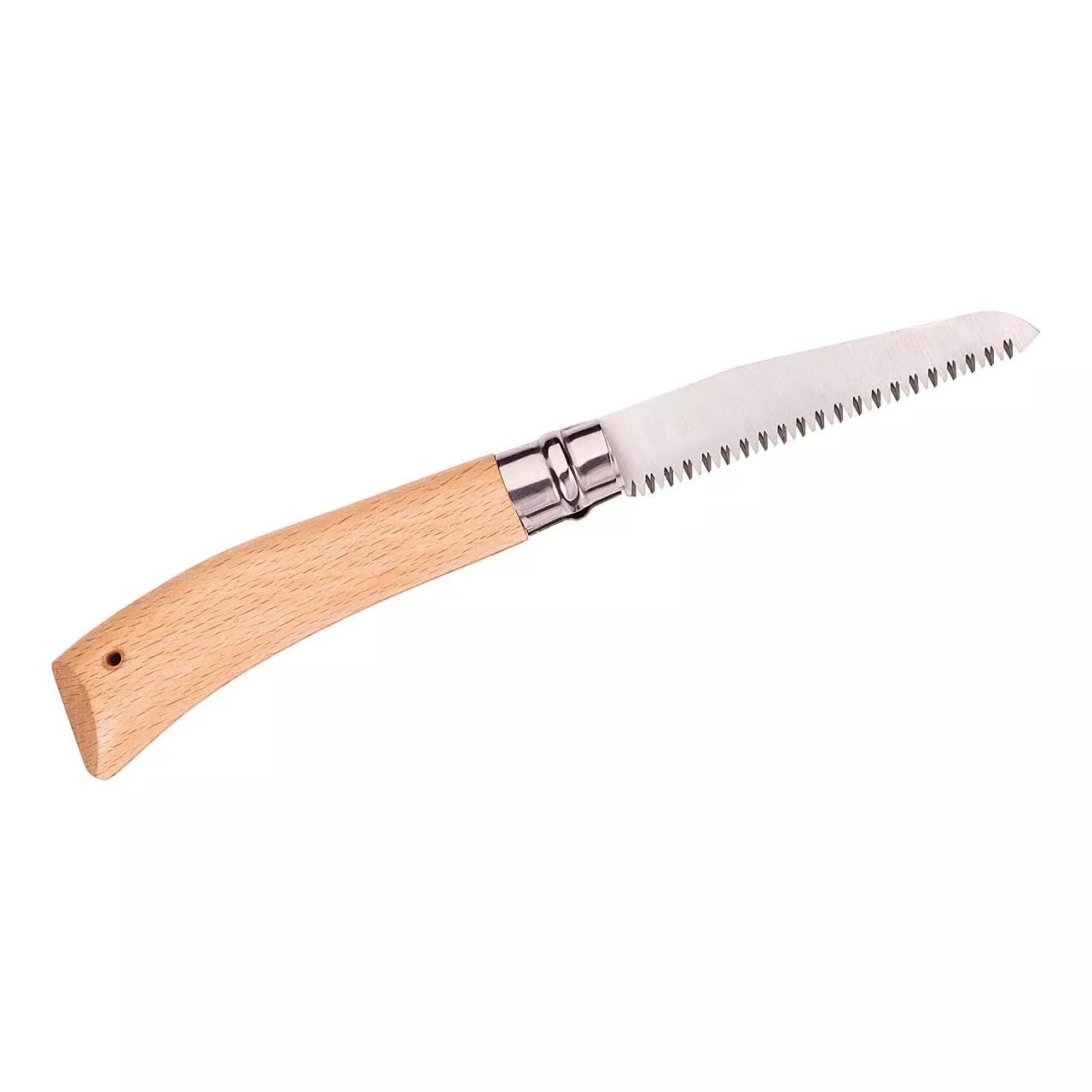 Opinel Baumsäge No. 12 im Blister mit Virobloc-System und Holzgriff matt lackiert, Klinge rostfrei, Maße aufgeklappt: 28 cm, 2.0