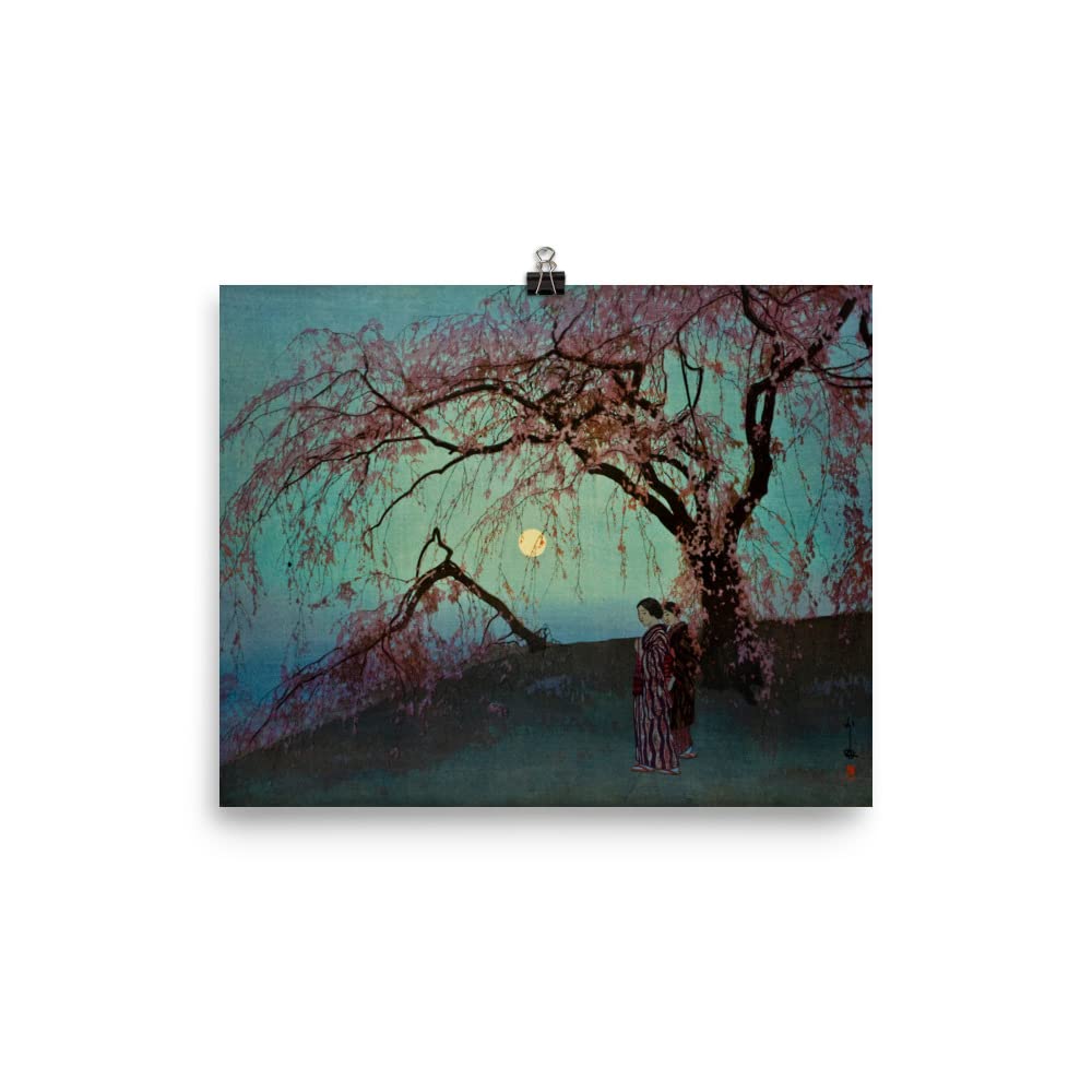 Amazon.com: Kumoi Cherry Trees by Hiroshi Yoshida Poster Print