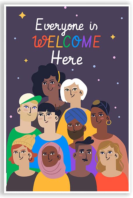 Equity Posters for Classroom - Everyone is Welcome Here Poster