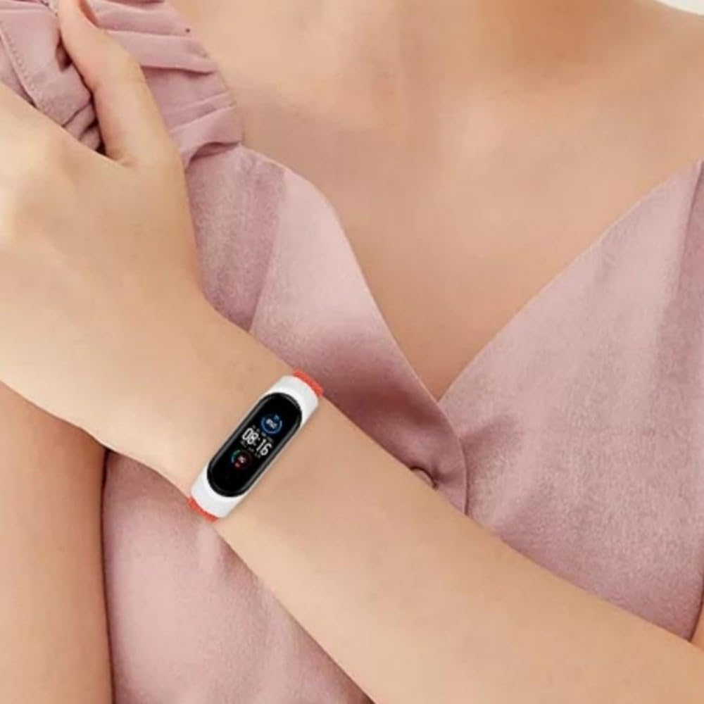 Pleciona bransoletka zastępcza, kompatybilna z Xiaomi Mi Band 7/6/5/Smart Band 4/Band 3/NFC/Amazfit Band 5, elastyczny, nylonowy, akcesoria, miękki materiał, pasek do zegarka dla kobiet i mężczyzn