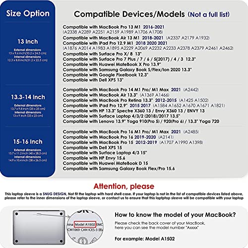 Maycari 13 Inch Cat Cloud Laptop Sleeve For Macbook Air 13.3 Macbook Pro 14 M1 Pro 2021, Pu Leather Notebook Computer Briefcase With Cute Animal Slim Stylish Protective Bag For Teens Women #TOP2