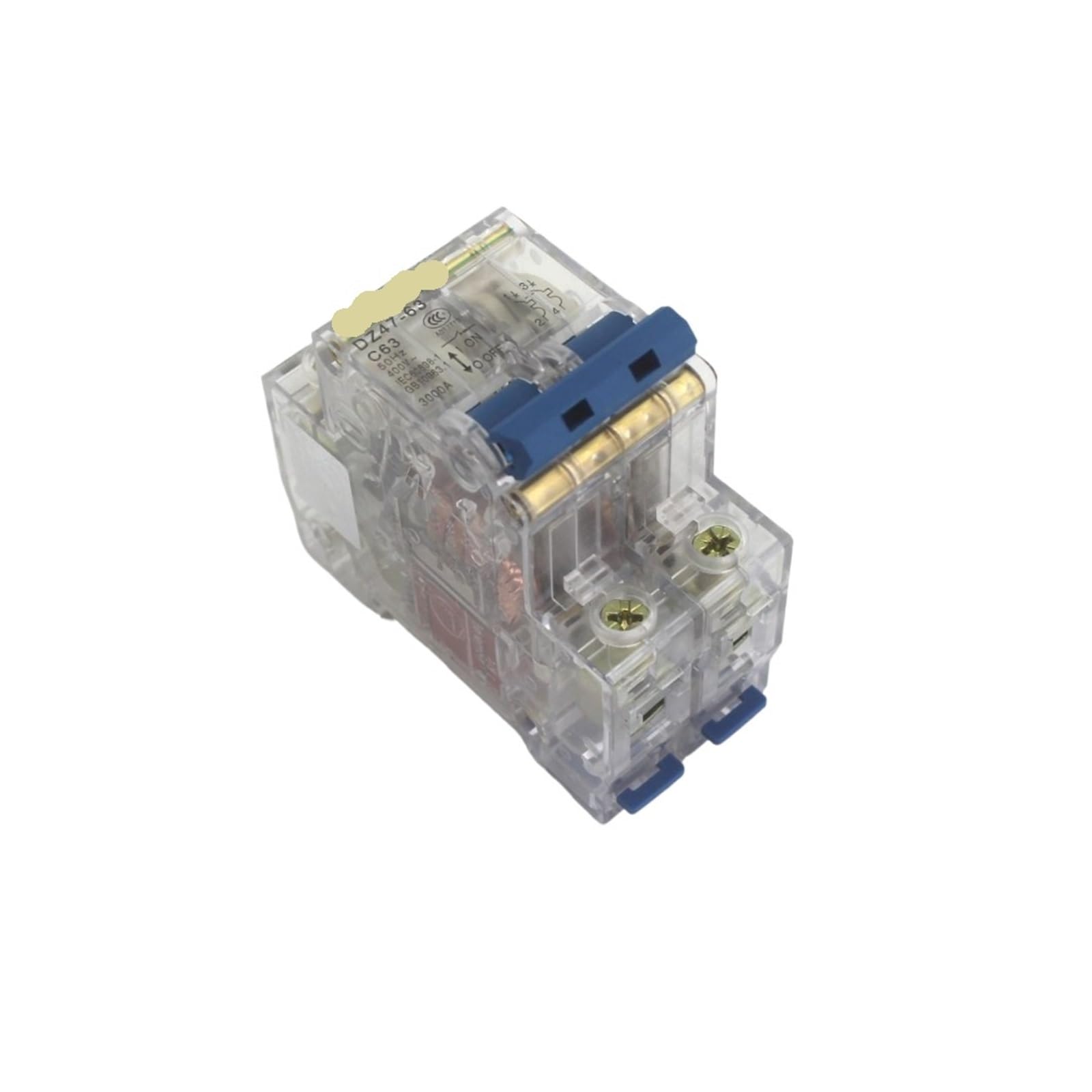MCB DP NISZA Disjoncteur Miniature Transparent 2P 32A pour tableau électrique