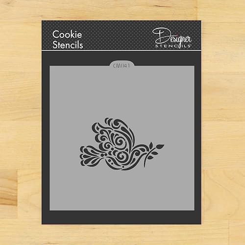 Designer Stencils - Paloma de la paz con rama de olivo disponible en Yaxa Peru