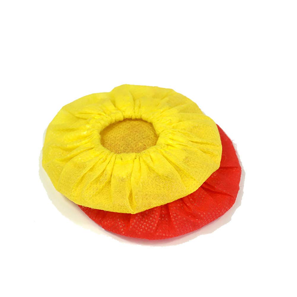 GSHLLO 100 fundas desechables no tejidas para micrófono de mano, protector de parabrisas, color rojo y amarillo
