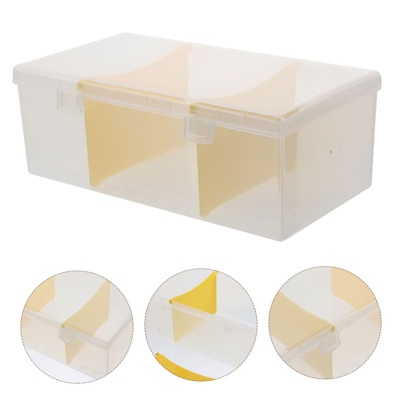 Lurrose 5Er Packung storage boxes aufbwahrungs-box Kartenspiele Tragbarer Behälter für Bürokarten Visitenkarten-Organizer für den Schreibtisch Kartenhalter fürs Büro Plastik Transparent