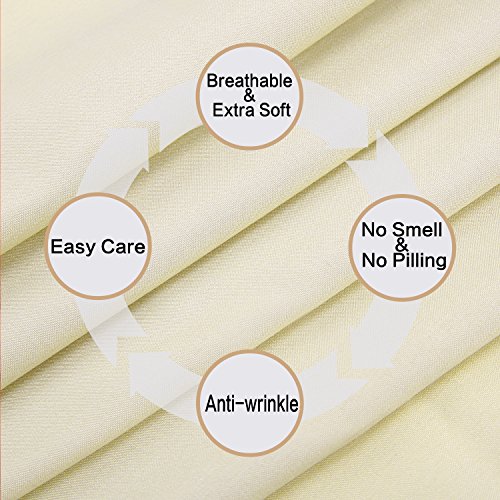 4 Piece Bed Sheet Set (Queen,Camel) 1 Flat Sheet,1 Fitted Sheet And 2 Pillow Cases,Brushed Microfiber Luxury Bedding With Deep Pockets #TOP2