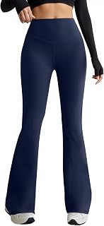 Flare Leggings for Women High Waist Yoga Pants with Pockets Tummy Control Workout Gym Bootcut Leggings