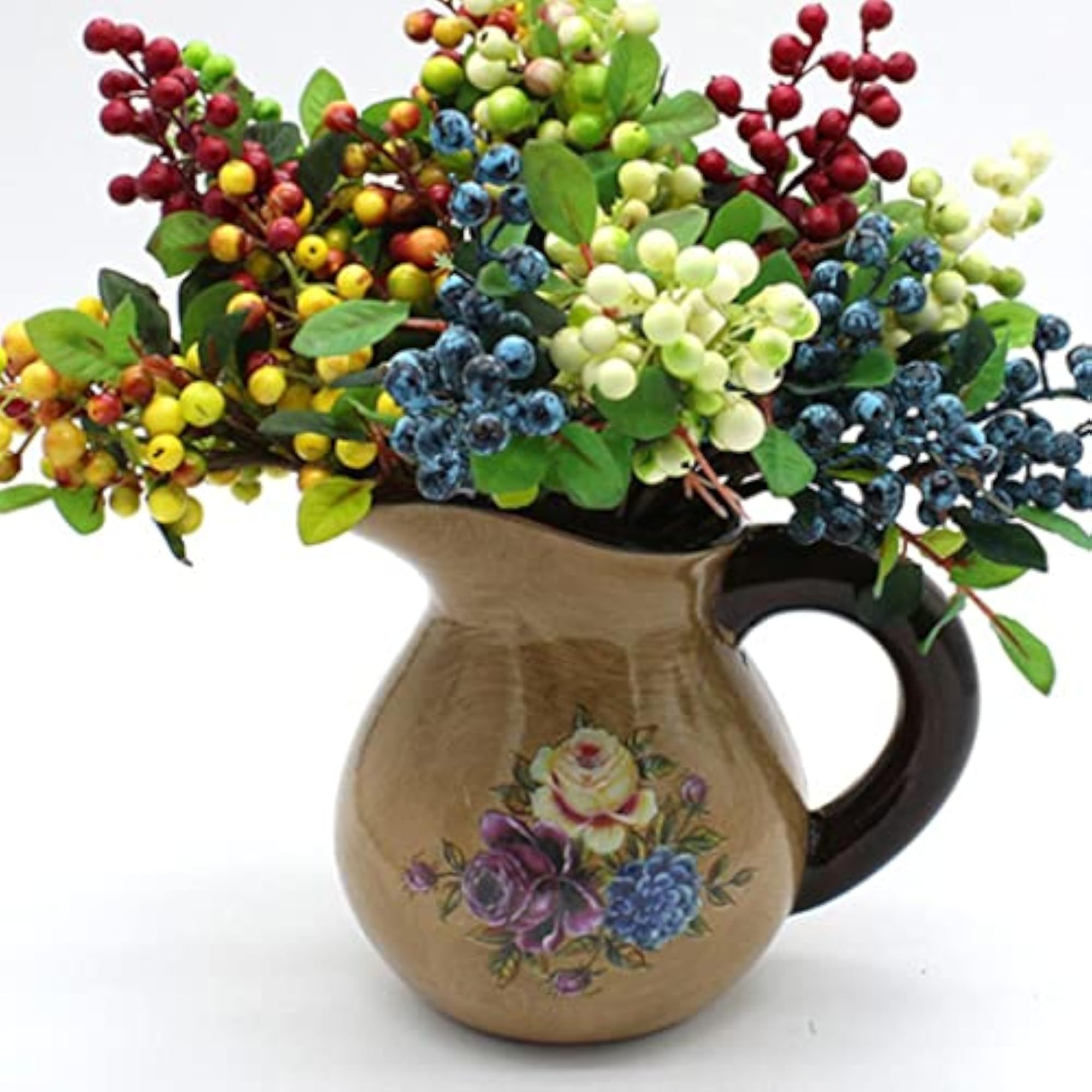 Plastic Artificial Fake Plant Fruit Berries Branches Decor
