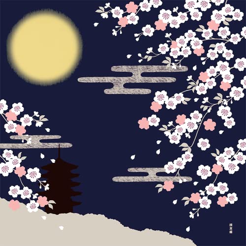 濱文様 小布(風呂敷 50cm) 月夜の桜