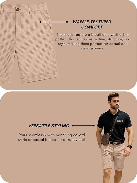 Image of GRECIILOOKS Casual Men Shorts | Rich Regular Fit Solid Short with Side Pockets | Relaxed Fit Half Pants | Mid Rise Waist (Available in Plus Size)