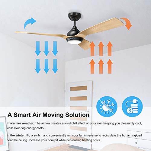 Reiga 52-Inch Dc Motor Smart Ceiling Fan With Dimmable Light Kit App Alexa Google Home Remote Control thumb #6