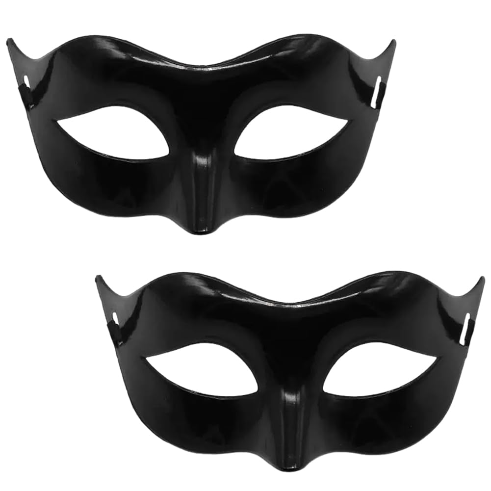 WFKKMEQ Masquerade Mask Couples Set, 2PCS Venetian Party Mask Fancy Dress Accessories Set Masque Costume Dress Party Accessories Cosplay Venetian Masks for ​Masquerade Venetian Carnival Dres(Black) — image 1