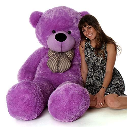 Image of 5 Feet Purple Giant Teddy Bear Soft, Plush, and Cuddly Stuffed Animal for Kids, Birthdays, Anniversaries, Valentine's Day, and Special Occasions Large Huggable (Purple /60 inch)