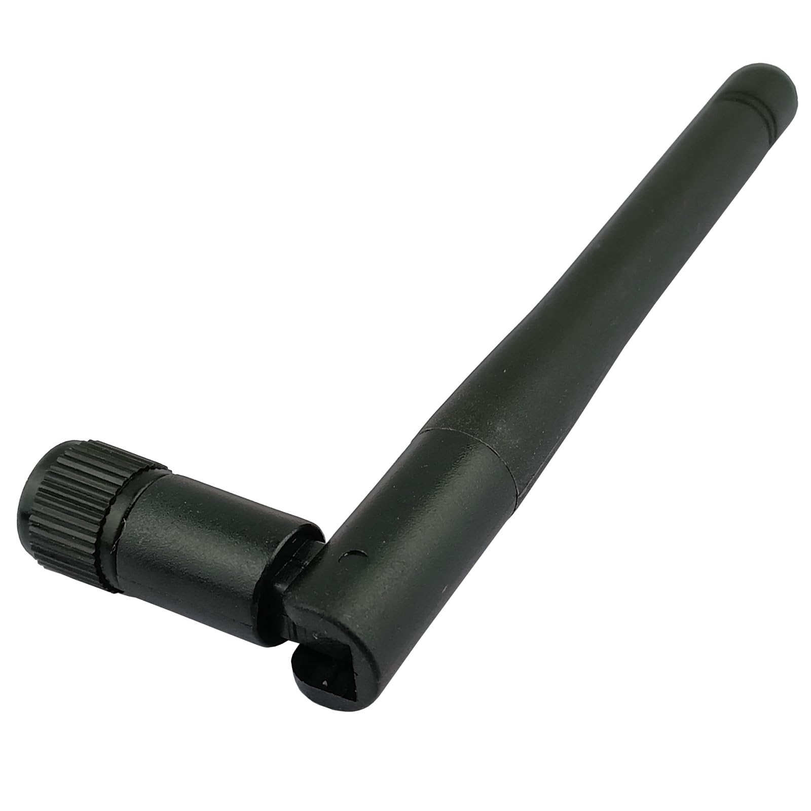 Antena RP-SMA de red para computadora (paquete de 2), señal inalámbrica WiFi de doble banda de 2 dBi, 2.4 GHz, 5 GHz, BT (RP-SMA macho (agujero))