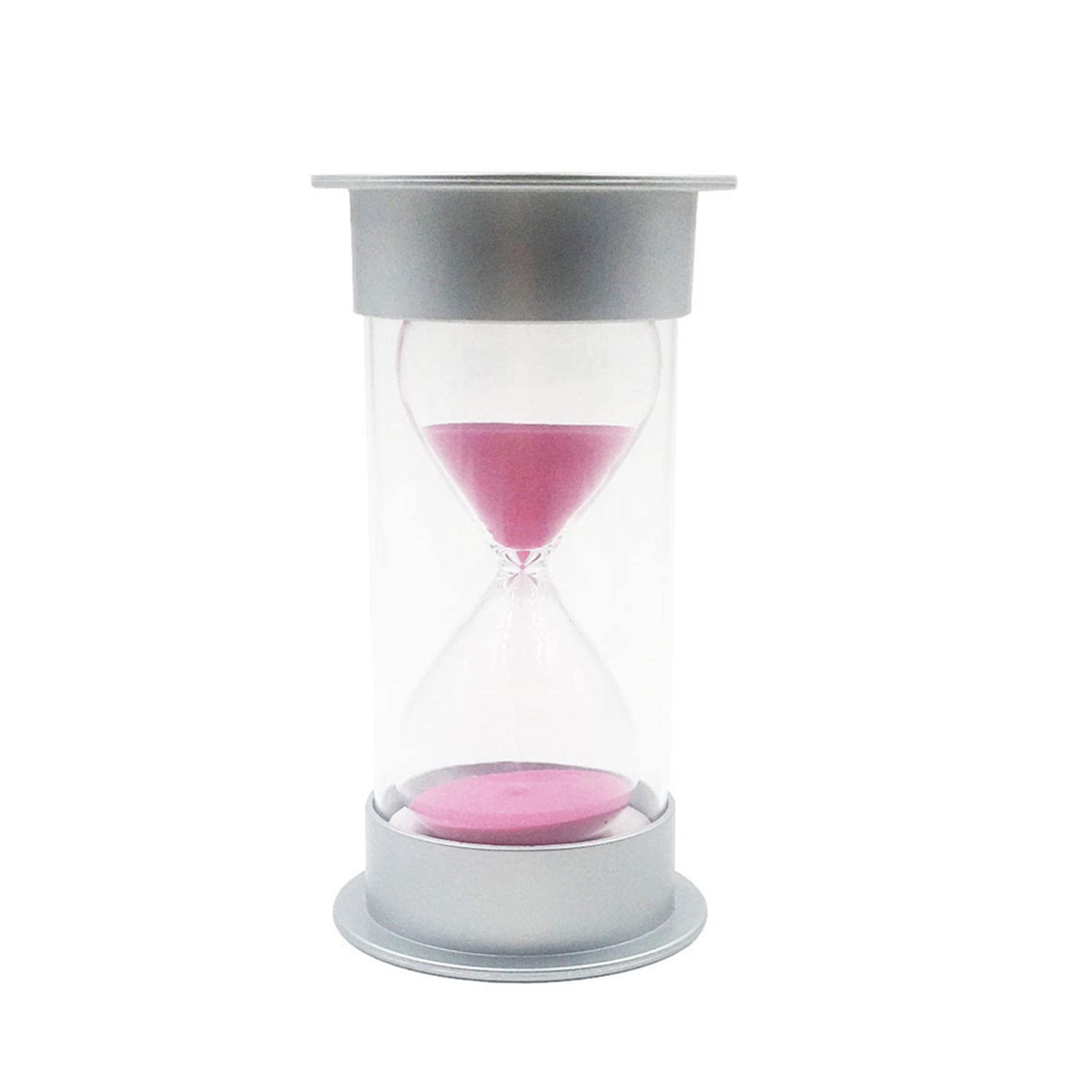 Sand Timer,Sandglass, 3 Minutowy Kolorowy Klepsydra Szklanka Drewniany Zegar Piaskowy Mini Timery Piaskowy Zegar 5 Kolorów Do Wyboru Akcesoria Do Dekoracji Domu(Pink)