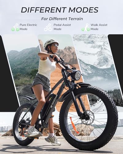 Image of isinwheel M10 Plus & Pro Electric Bike for Adults 1000W Peak Motor, Dual Front Fork Mountain Ebike 13 /10.4 Ah Battery 75 /45 Miles Range, 7 Speed, 20 x 4.0 Fat Tire Adults Electric Bicycles