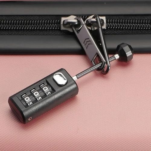 FUANA Candado de contraseña de 3 dígitos reajustable para equipaje, mochilas, maletas, taquillas, mini candado de cable ABS con cable de acero trenzado para cerradura de puerta de gimnasio