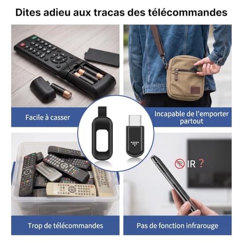 Mini Télécommande IR Smartphone Type C Compatible avec iOS pour TV et Clim – vue 7