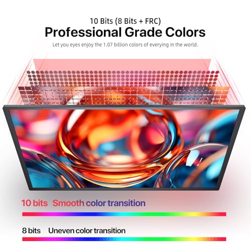 UPERFECT 4K 18 Zoll QLED Portable Monitor mit 3840 x 2160 UHD Display Integrierter Halterung USB C Mini HDMI für PC Laptop Handy XBO Switch PS-4/5, Metallkörper, Tragbarer Bildschirm VESA-montierbar 3