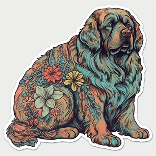 Image of Yoonek Graphics Newfoundland Dog Vinyl Decal Sticker for Car, Laptop, Tumbler, More. #009727-6