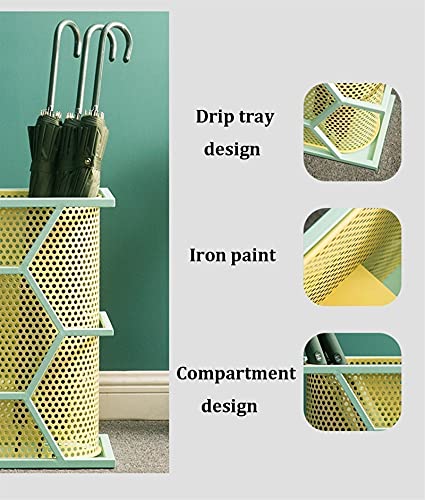 Support de rangement en fer forgé pour parapluies au design ciselé