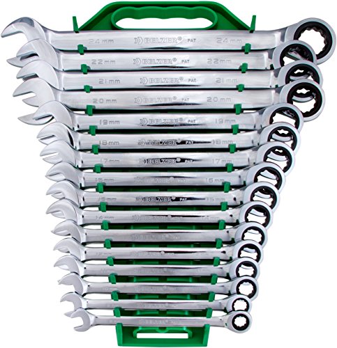 Jogo de Chaves Combinadas Belzer 8 a 24 mm Verde