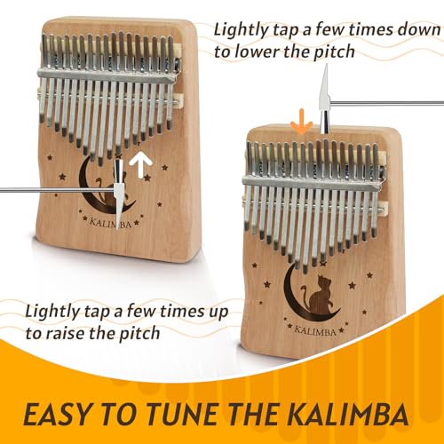Image of 17 Key Kalimba Thumb Piano, Mbira Instrument,Musical Gift for Kids & Adults