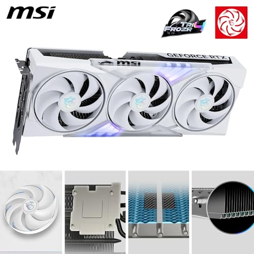 Image of MSI GeForce RTX 5060 Ti 16G Gaming Trio OC White - 12GB GDDR7 (28Gbps /128-bit), PCIe 5, Boost: 2647 MHz, HDMI 2.1b, DisplayPort 2.1b