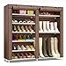 Produktbild UDEAR 7 Schicht Schuhablage Schuhregal Schuhschrank Schuhe Regal Organizer mit Staubdicht Textil Kaffee Stiefel Stil