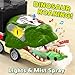 Gloween Dinosaur Toys for Kids 3-5, Dinosaur Truck with 8 Small Dinosaur Cars, Birthday Gifts Toys for 3 4 5+ Year Old Boy, Transport Carrier Truck for Toddlers, Great for Grandkids