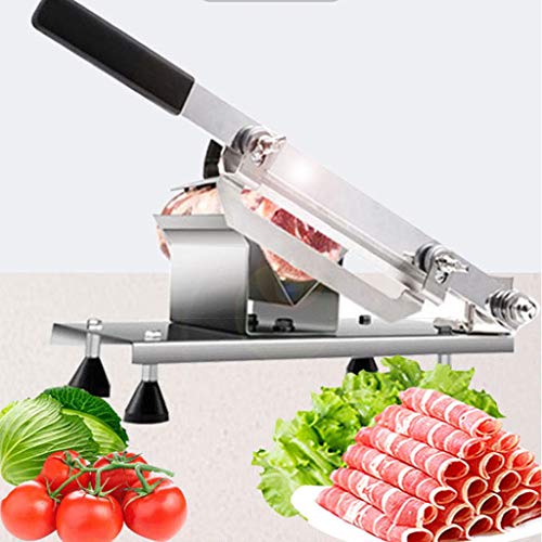 ZWB Allesschneider Manueller Gefrorenes Fleisch Gemüsehobel Edelstahl Kräuterschneider for Speck Rindfleisch Thin… – Bild 3