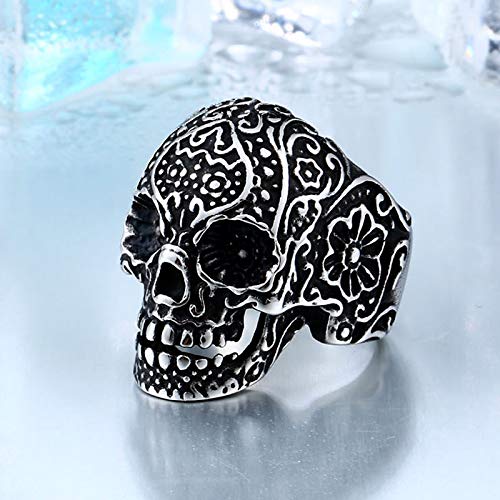 Image of Genuine Stainless Steel Ring Jewelry for Men Fashion Punk Biker Skull Rings
