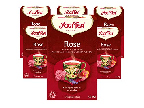 Yogi Tea Thé Bio à la Rose 31g infusion ayurvédique aux pétales de fleurs