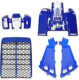 HECASA Blue Gas Tank Side Cover + Radiator Cover + Blue Grille + Front & Rear Fender Compatible with...