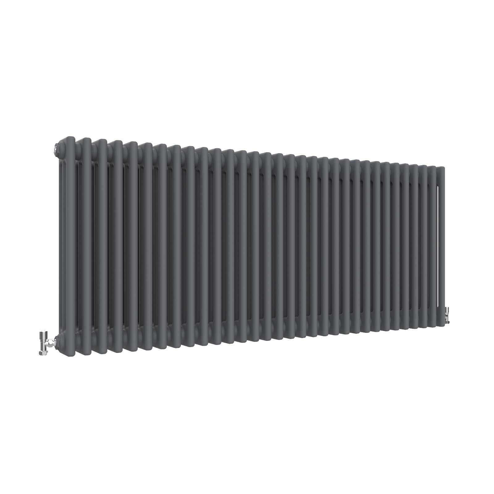 Traditional 3 Column Central Heating Radiator Horizontal Rads Cast Iron Style Anthracite 600x1460mm