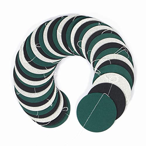 Image of Black-Green Silver Party-Decorations Garland Streamers - 52Ft Graduation 2025 Hanging Paper Banner, Soccer Party Supplies Men Boys Birthday Spring Summer Jungle Theme Decor Backdrop Bunting Panduola