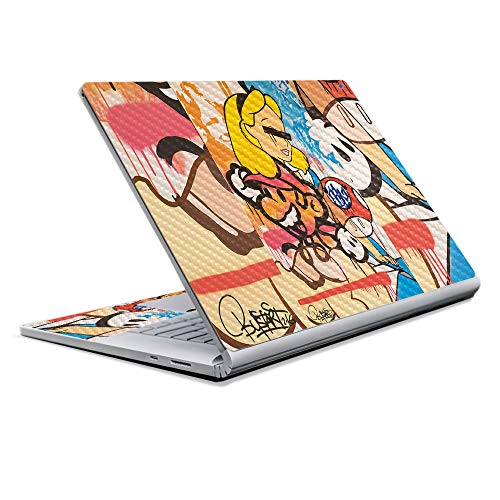 Image of MightySkins Carbon Fiber Skin for Microsoft Surface Book 2 13 inch (2017) - I Cant See,Protective, Durable Textured Carbon Fiber Finish,Easy to Apply, Remove, and Change Styles,