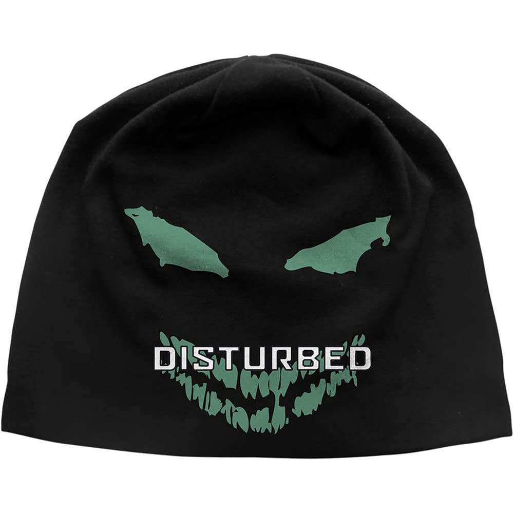 Disturbed Men's Black/Green Face Beanie