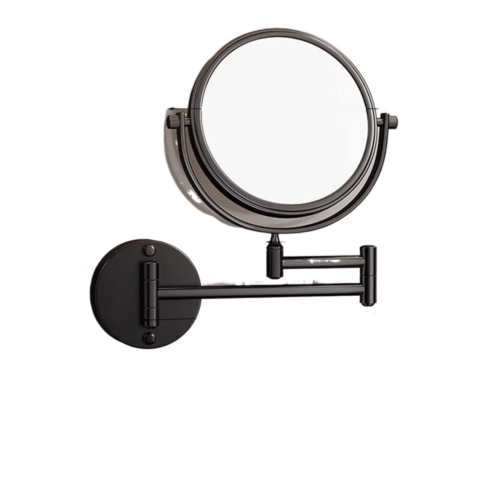 KTMBOHU Bathroom Retractable Wall-mounted Makeup Beauty Mirror Bathroom Punch-free Folding Magnifying Mirror(雅黑 双折 6英寸3倍放大)