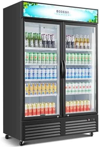 BODEGACOOLER Merchandiser Refrigerator, 40 Cu.Ft Commercial Beverage Cooler
